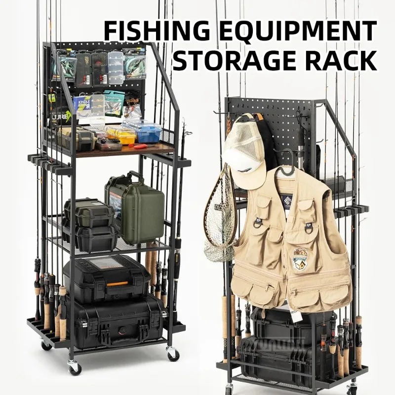 Fishing Rod Combo - Półka do przechowywania sprzętu wędkarskiego, stojak