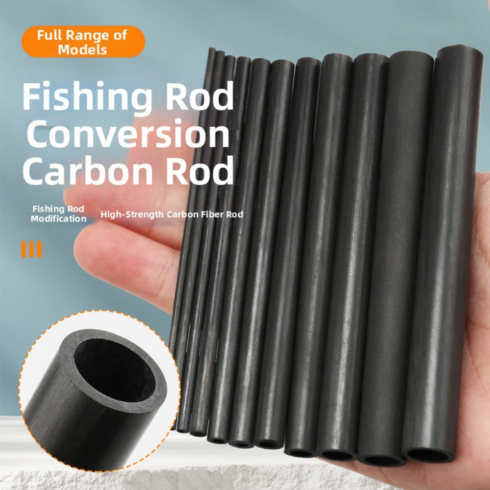 10cm czarna pusta rurka z włók – Fishing Rod Repair Kit recenzja i cena