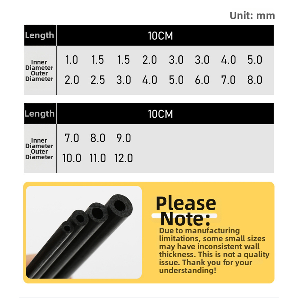 10cm czarna pusta rurka z włók – Fishing Rod Repair Kit recenzja i cena