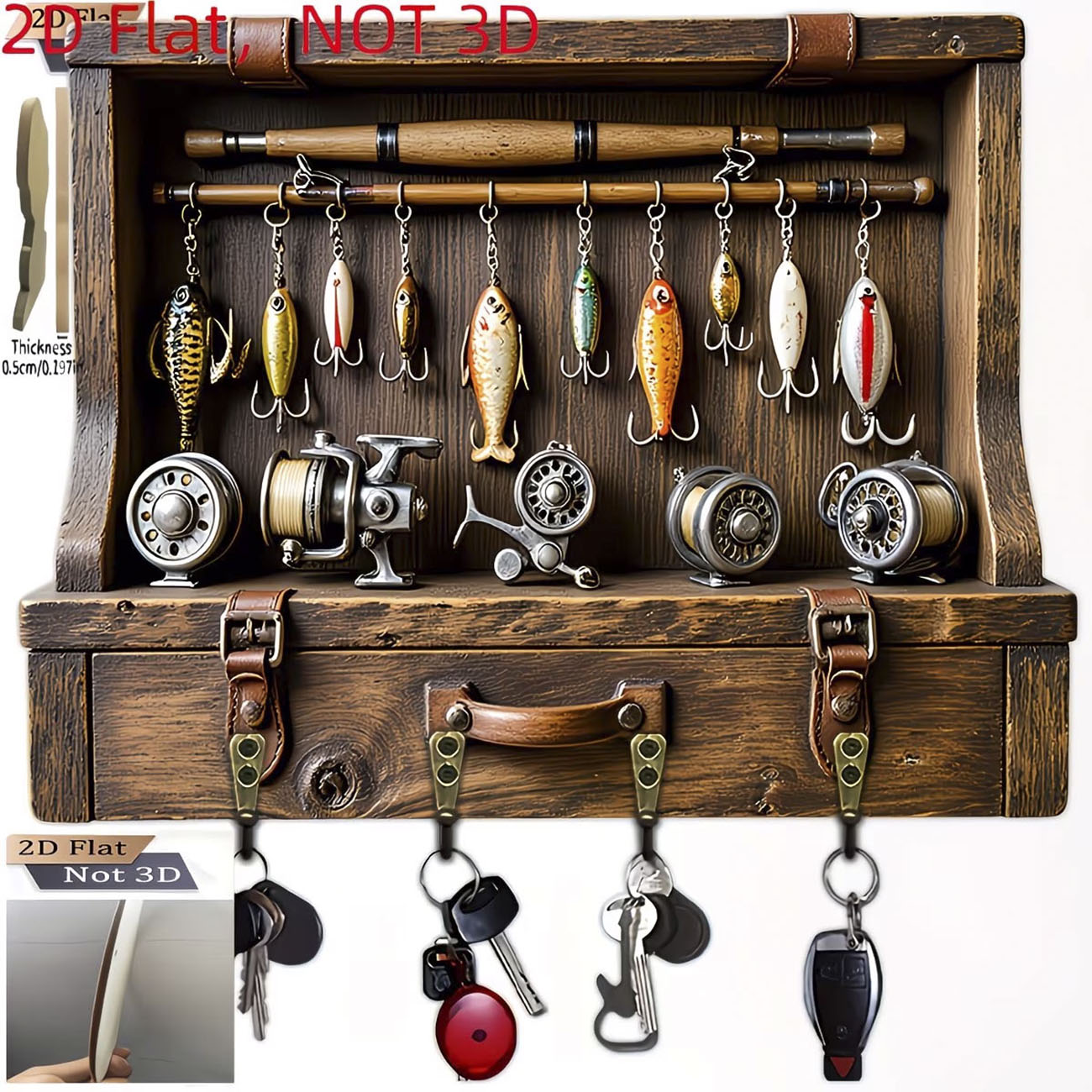 Wieszak na klucze w stylu vint – Fishing Rod Combo recenzja i cena