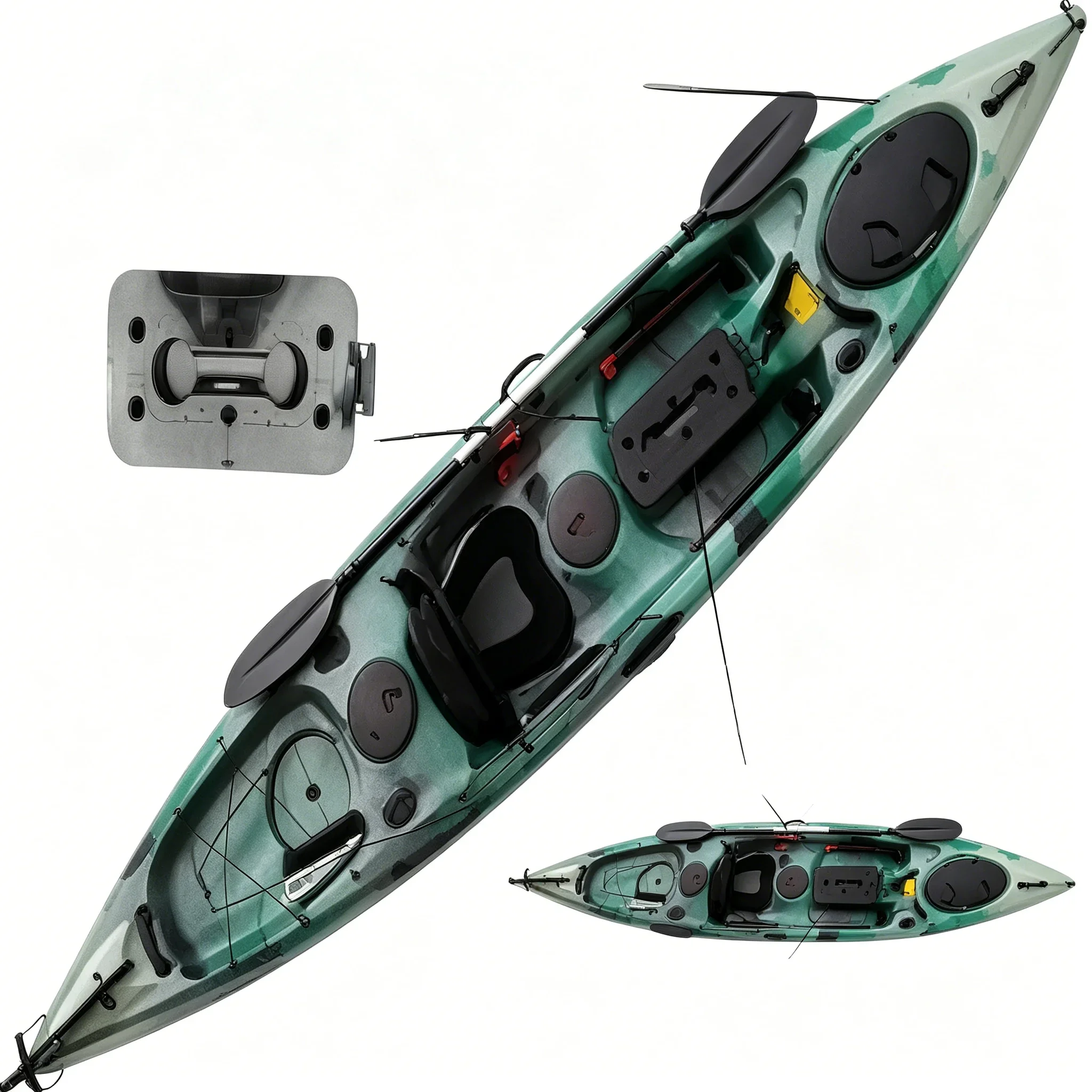 Jednoosobowy kajak wędkarski z – Fishing Rod Holder recenzja i cena